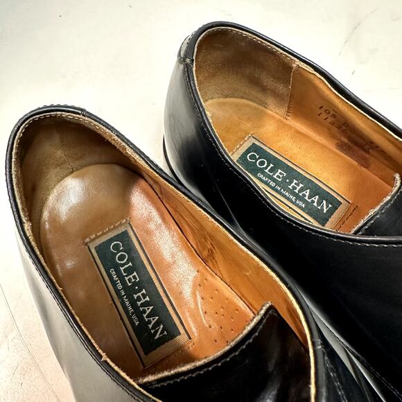VERY GOOD Rancourt & Co. x Cole Haan Split Toe Derby Black Calf Made in USA 10.5 - Picture 12 of 14